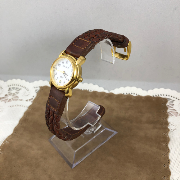 Vintage Gold Tone  Eddie Bauer Date Watch Brown main image 4